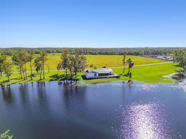 water view featuring a rural view