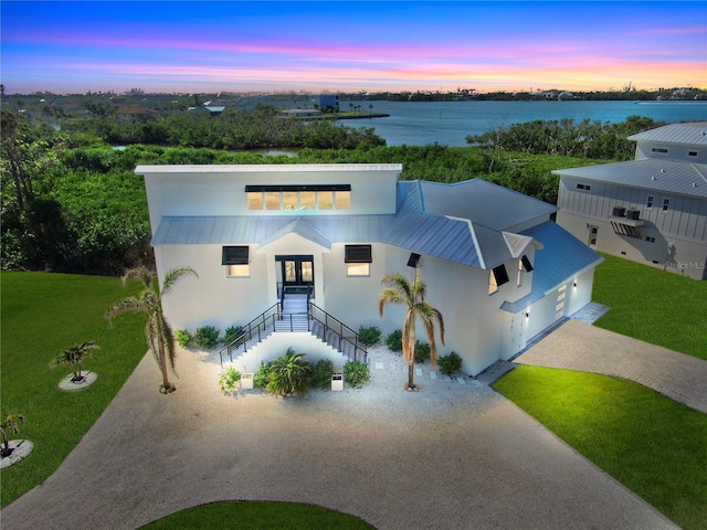 10101 Eagle Preserve Dr, Englewood, FL 34224 - view from above of property featuring a nearby body of water