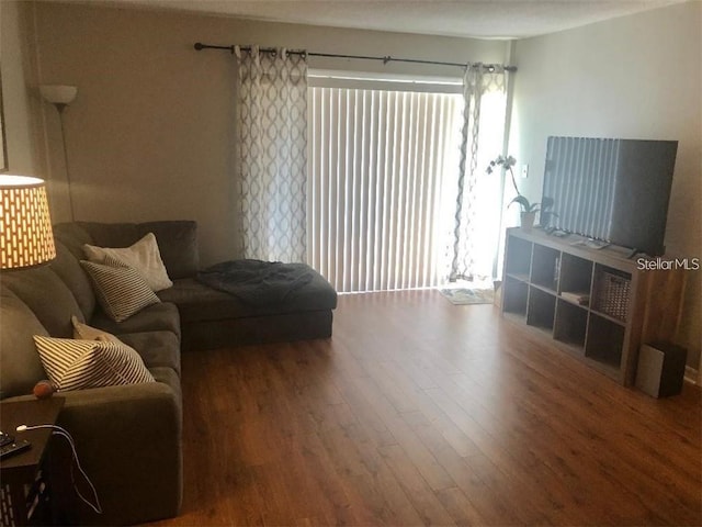 living room featuring hardwood / wood-style floors