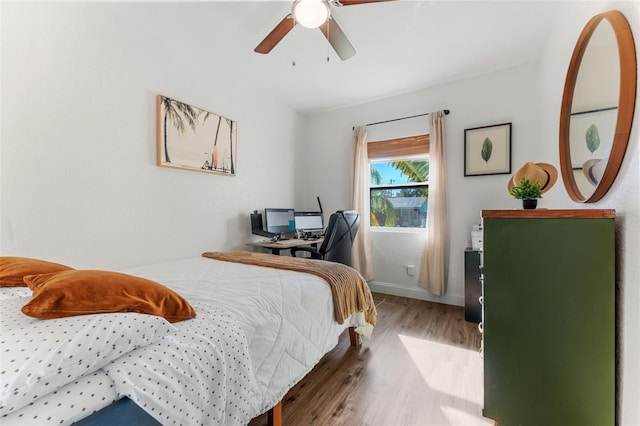 727 53rd Ter N, Saint Petersburg, FL 33703 - bedroom featuring wood finished floors, baseboards, and ceiling fan