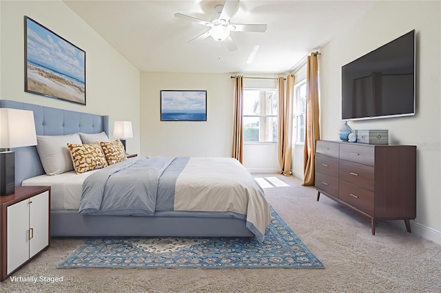 5709 White Trillium Loop, Land O Lakes, FL 34639 - bedroom with carpet floors and ceiling fan