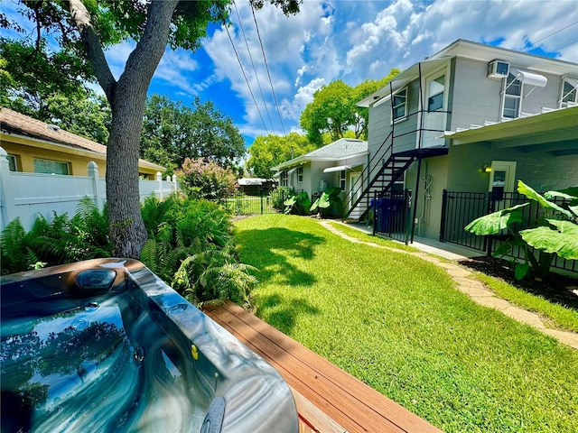 1003 Beverly Ave, Largo, FL 33770 - view of yard with a hot tub
