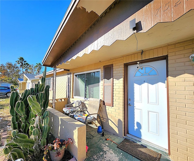 view of doorway to property