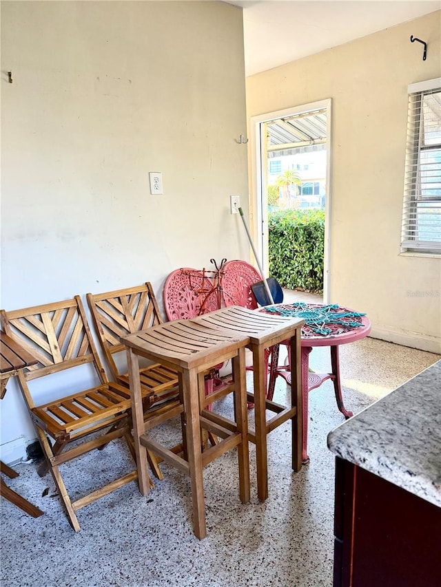 dining space with plenty of natural light