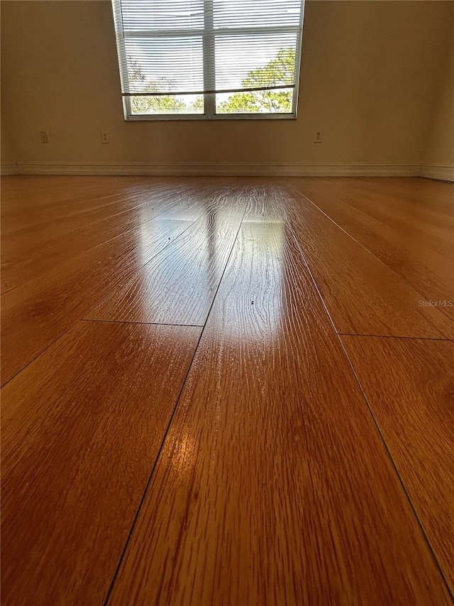 empty room featuring light hardwood / wood-style floors