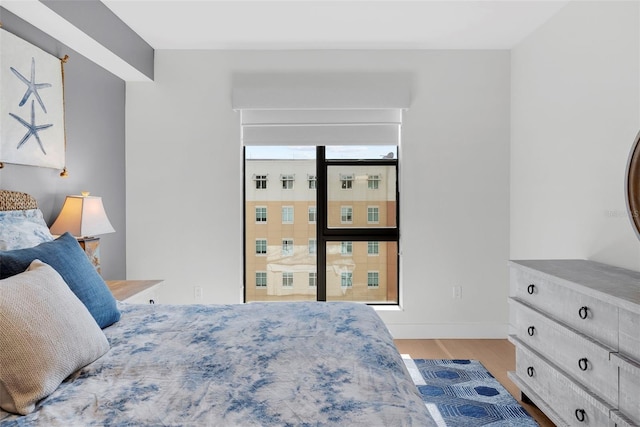 bedroom featuring light hardwood / wood-style floors