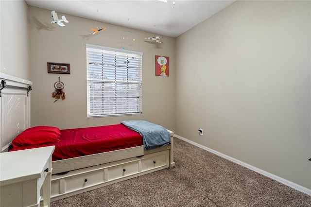 view of carpeted bedroom