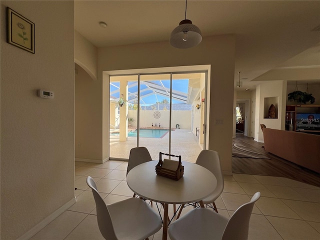 dining room featuring light hardwood / wood-style floors