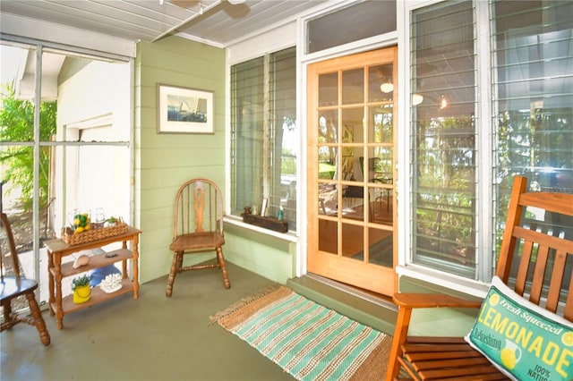 view of sunroom / solarium