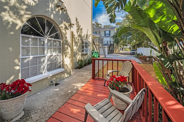 view of wooden deck