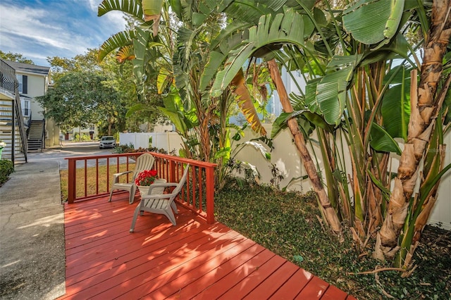 view of wooden terrace