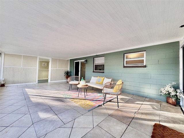 view of patio featuring outdoor lounge area