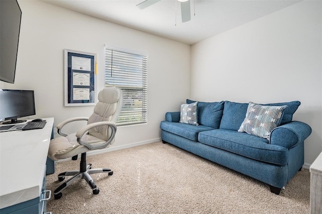 home office featuring carpet