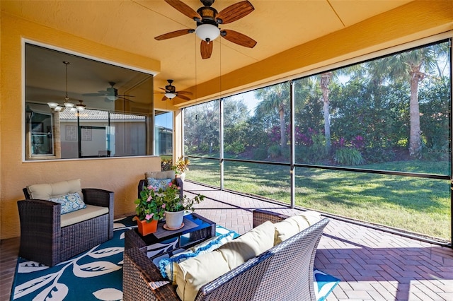 view of sunroom / solarium