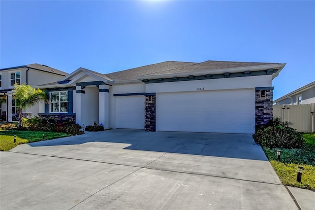 view of front of home featuring a garage