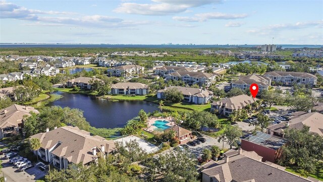 10265 Gandy Blvd N Unit 905, Saint Petersburg, FL 33702 - aerial perspective of suburban area featuring a large body of water