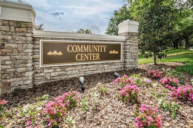 view of community sign