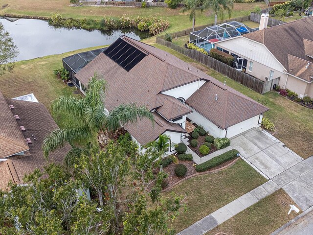 1515 Lions Club Dr, Brandon, FL 33511 - aerial view of property and surrounding area with a nearby body of water