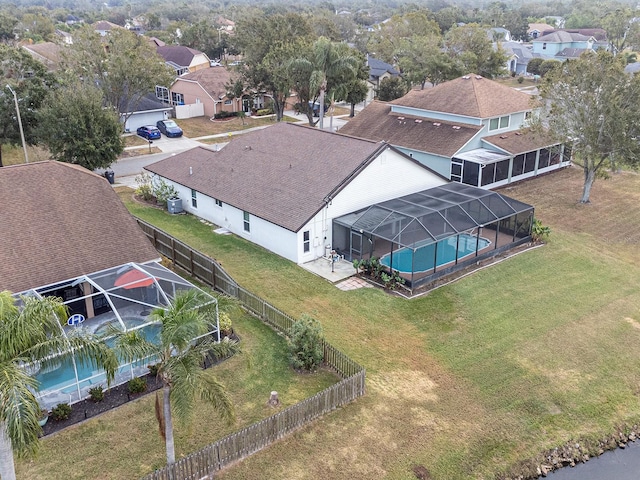 1515 Lions Club Dr, Brandon, FL 33511 - aerial perspective of suburban area with a pool