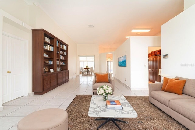 1515 Lions Club Dr, Brandon, FL 33511 - living area featuring light tile patterned floors
