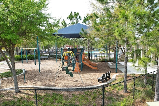 view of jungle gym