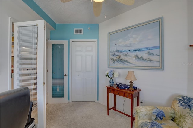 1200 Country Club Dr Unit 2504, Largo, FL 33771 - home office featuring ceiling fan, light colored carpet, and baseboards
