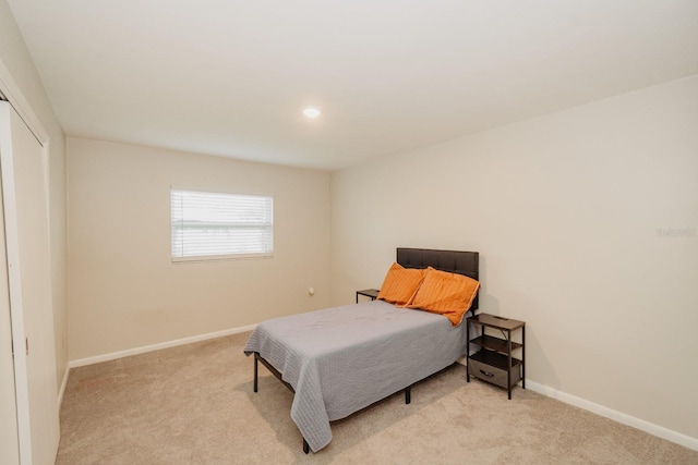 view of carpeted bedroom