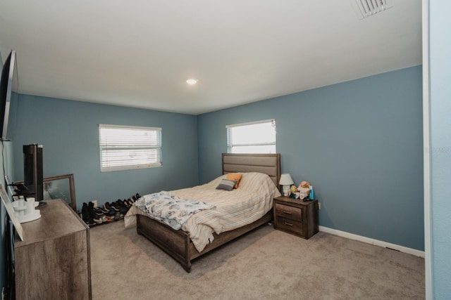 view of carpeted bedroom