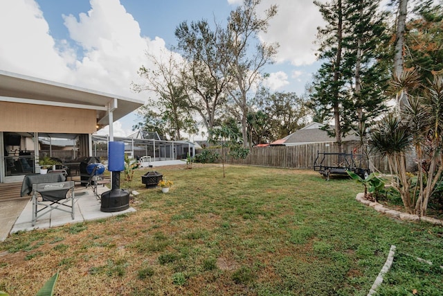 view of yard with a patio area