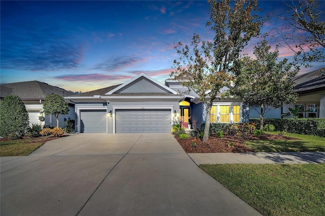 view of front of house featuring a garage