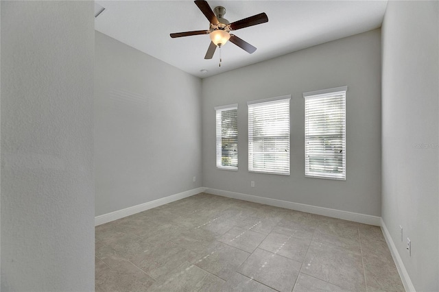7506 Parkshore Dr, Apollo Beach, FL 33572 - unfurnished room featuring ceiling fan and light tile patterned floors