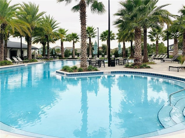 view of pool with a patio