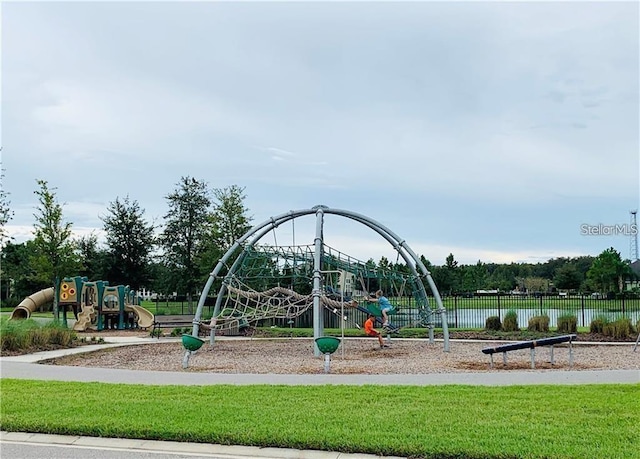 community playground with fence