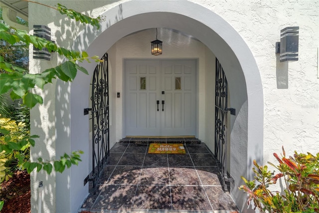 view of doorway to property