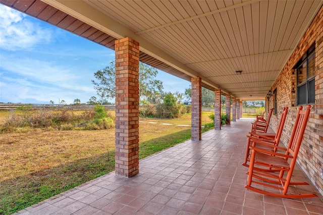 view of patio / terrace with a porch