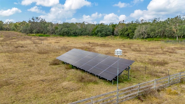 bird's eye view with a rural view