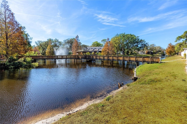 view of water feature