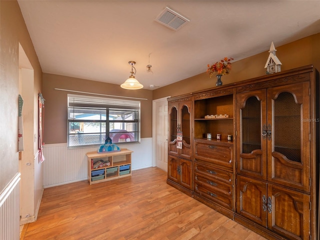 dining area with light hardwood / wood-style flooring