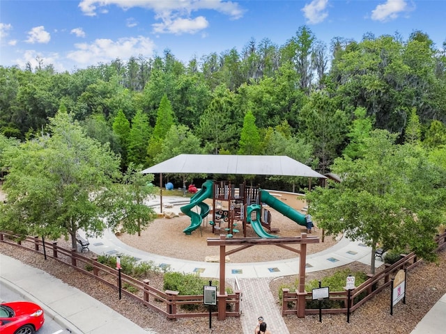 view of jungle gym