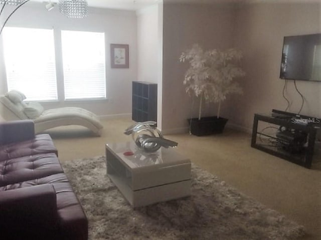 view of carpeted living room