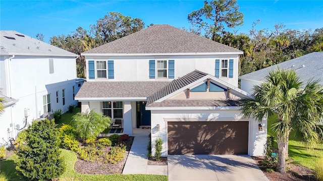 view of front of home featuring a garage