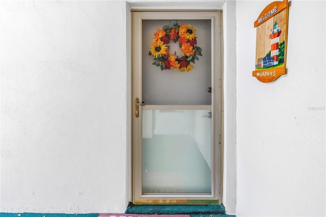 view of doorway to property