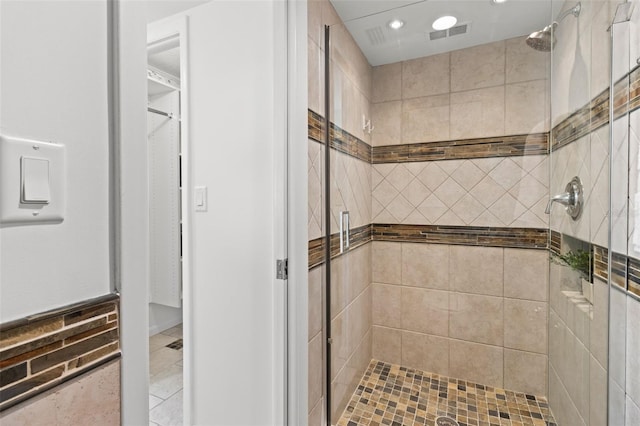 bathroom with walk in shower