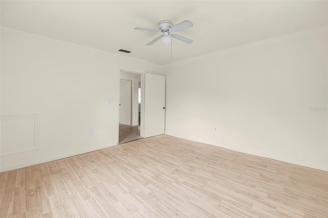 505 Sawyer Ave, Merritt Island, FL 32953 - spare room featuring ceiling fan and light wood-style floors