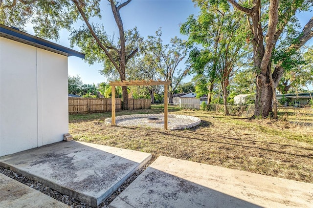 view of yard with a patio