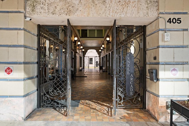 view of doorway to property