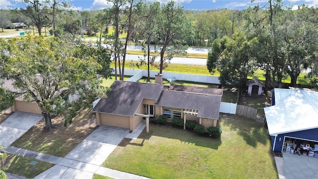 birds eye view of property