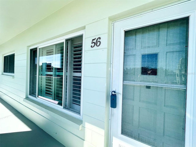 entrance to property with a porch