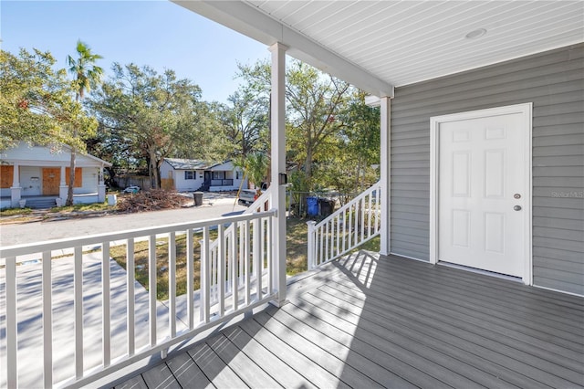 view of wooden deck