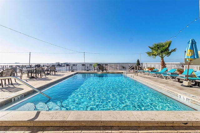 view of pool with a patio area